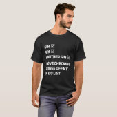 Gin Tonic Bartender ik hou van het afrekenen van m T-shirt (Voorkant volledig)