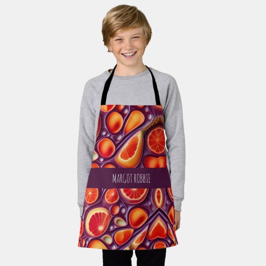 Gin Tonic Citrus Waterverf Pattern Schort (Gedragen)