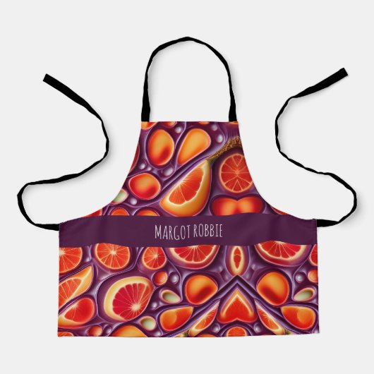 Gin Tonic Citrus Waterverf Pattern Schort (Voorkant)