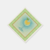 Gin & Tonic Cocktail Servet – Mint Plaid (Hoek)