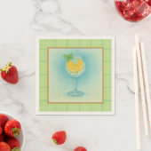 Gin & Tonic Cocktail Servet – Mint Plaid (Insitu)