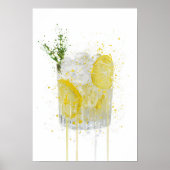 Gin & Tonic 'Lemon and Thyme Poster (Voorkant)