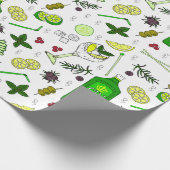 Gin Tonic Liefde Gin Drinker Cocktail Feest Patroo Cadeaupapier (Hoek)