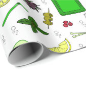 Gin Tonic Liefde Gin Drinker Cocktail Feest Patroo Cadeaupapier (Rol Hoek)