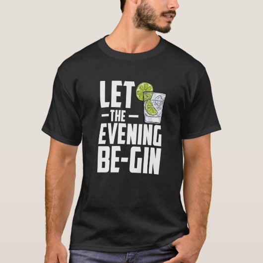 Gin Tonic Long Drink Gin Drinker Cocktail Gin en T-shirt (Voorkant)