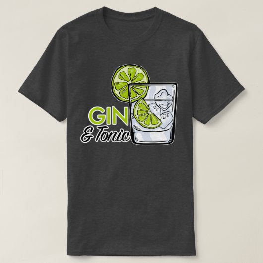 Gin Tonic Longdrink Drinker Party JGA Gift 5 T-shirt (Design voorkant)
