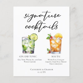 Gin & Tonic Mai Tai Signature Cocktails Menu