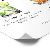 Gin & Tonic Mai Tai Signature Cocktails Menu Poster (Hoek)