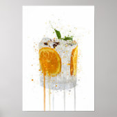 Gin & Tonic 'Orange and Basil' Poster (Voorkant)