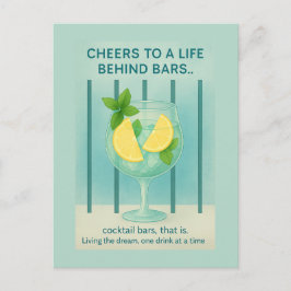 Gin Tonic Party Cocktail Birthday Greeting  Briefkaart