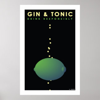 Gin & Tonic (Poster voor groot archiefpapier) Poster