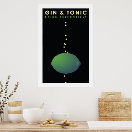 Gin & Tonic (Poster voor groot archiefpapier) Poster (Keuken)