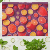 Gin Tonic Sinaasappel Kleurrijke Patroon Theedoek (Gevouwen)