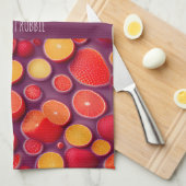 Gin Tonic Sinaasappel Kleurrijke Patroon Theedoek (Quarter Fold)