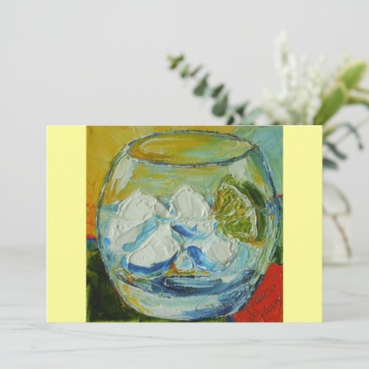 Gin Tonic Uitnodiging (Staand voorkant)