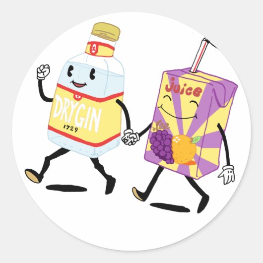 Gina en Sap Ronde Sticker (Voorkant)