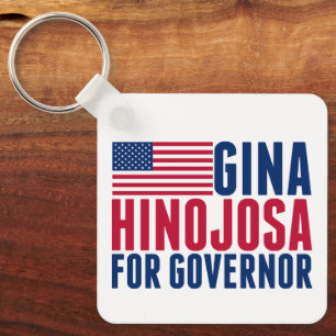 Gina Hinojosa voor Gouverneur 2026 Texas Verkiezin Sleutelhanger