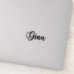 Gina Naam - Handgeschreven kalligrafie Sticker