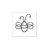 Gina's Bees 1 1x1 in. Rubberstempel (Afrduk)