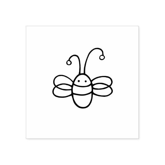 Gina's Bijen 1 Rubberstempel (Afrduk)