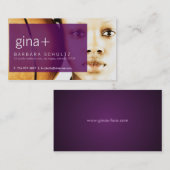 Gina's Face (paarse Visitekaartjes) Visitekaartje (Voorkant / Achterkant)