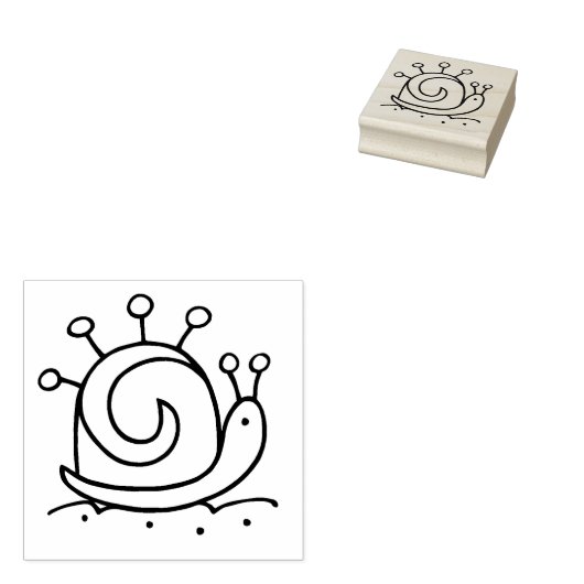 Gina's Snail Rubberstempel (Gestempeld)
