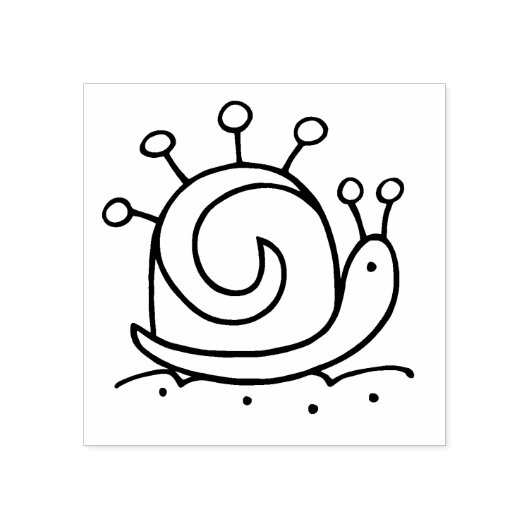 Gina's Snail Rubberstempel (Afrduk)