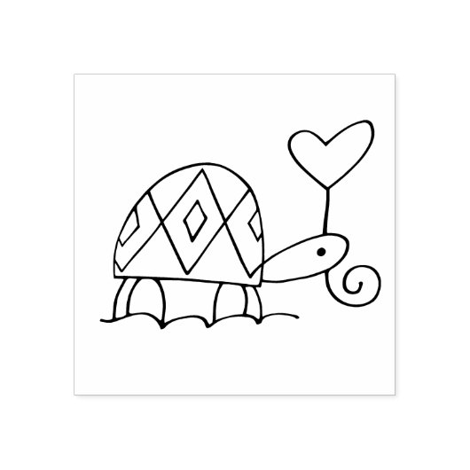 Gina's Turtle 2 Rubberstempel (Afrduk)