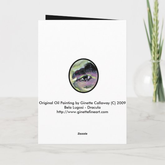 Ginette van de Halloween DRACULA-kaart Kaart (Achterkant)