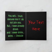 Ginette van de  Halloween DRACULA-kaart Kaart (Binnen)