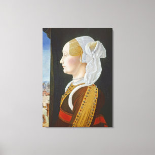 Ginevra Bentivoglio, c. 1474-77 Canvas Afdruk
