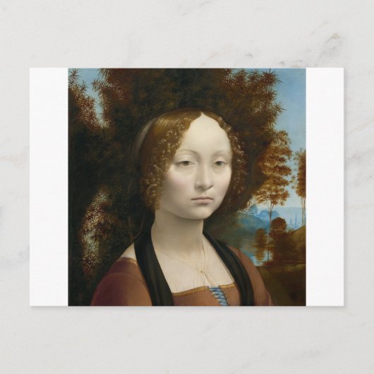 Ginevra de Benci by Leonardo da Vinci Briefkaart (Voorkant)