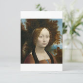 Ginevra de Benci door Leonardo da Vinci Bedankkaart (Staand voorkant)