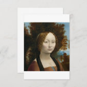 Ginevra de Benci door Leonardo da Vinci Bedankkaart (Voorkant / Achterkant)