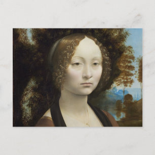 Ginevra de Benci door Leonardo da Vinci Briefkaart