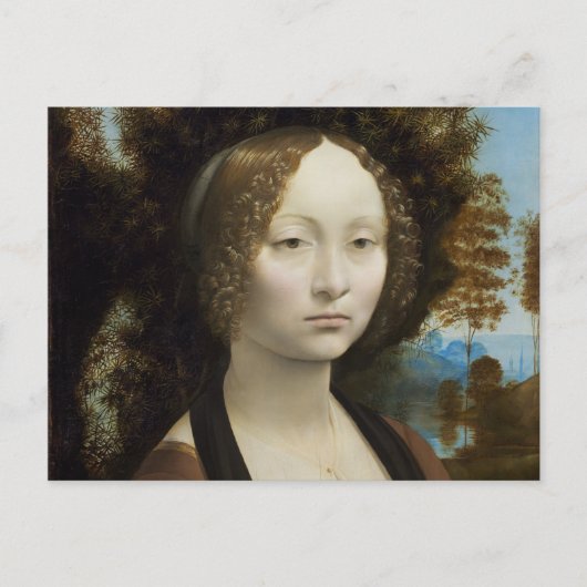 Ginevra de Benci door Leonardo da Vinci Briefkaart (Voorkant)