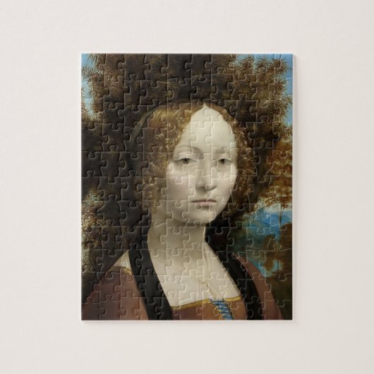 Ginevra de' Benci door Leonardo Da Vinci Legpuzzel (Verticaal)