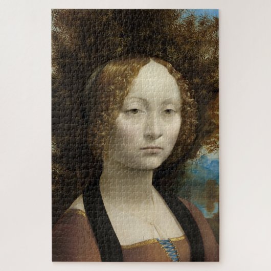 Ginevra de' Benci door Leonardo Da Vinci Legpuzzel (Verticaal)