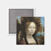 Ginevra de' Benci door Leonardo Da Vinci Magneet (Voorkant / Achterkant)