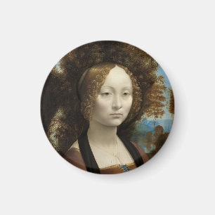Ginevra de' Benci door Leonardo Da Vinci Magneet