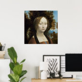 Ginevra de' Benci door Leonardo da Vinci - Poster (Thuiskantoor)