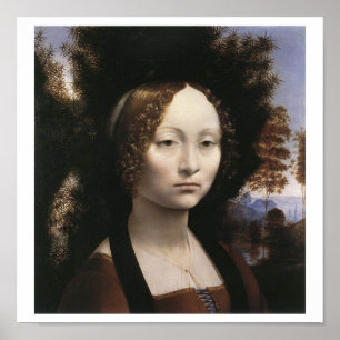 Ginevra de' Benci door Leonardo Da Vinci Poster