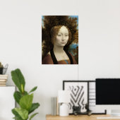 Ginevra de' Benci door Leonardo Da Vinci Poster (Thuiskantoor)