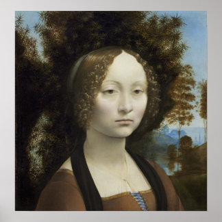 Ginevra de' Benci door Leonardo da Vinci Poster