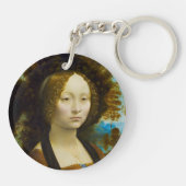 Ginevra de' Benci door Leonardo da Vinci Sleutelhanger (Achterkant)
