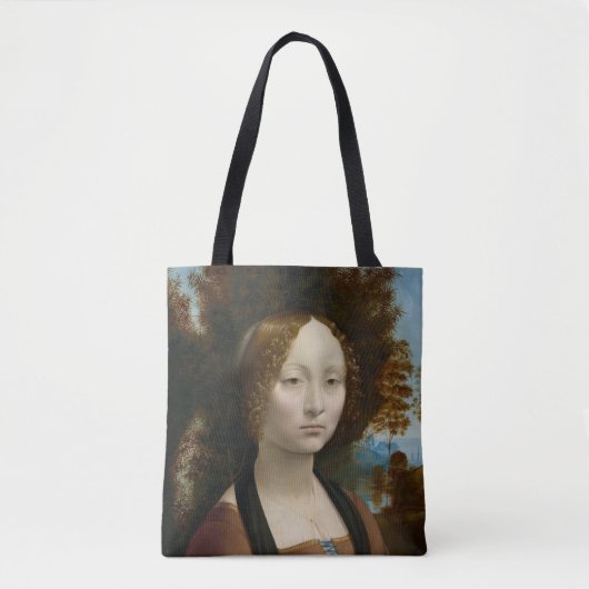 Ginevra de Benci door Leonardo da Vinci Tote Bag (Voorkant)