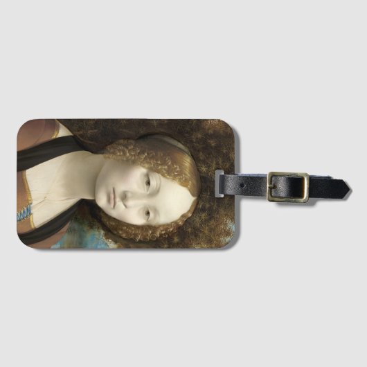 Ginevra de' Benci Leonardo da Vinci Bagagelabel (Voorkant (horizontaal))