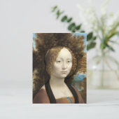 Ginevra de' Benci Leonardo da Vinci Briefkaart (Staand voorkant)