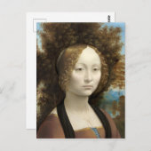 Ginevra de' Benci Leonardo da Vinci Briefkaart (Voorkant / Achterkant)