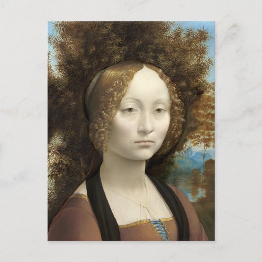 Ginevra de' Benci Leonardo da Vinci Briefkaart (Voorkant)